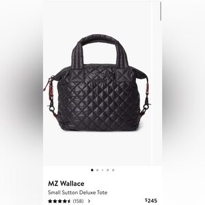 MZ Wallace Black Small Sutton Deluxe Tote